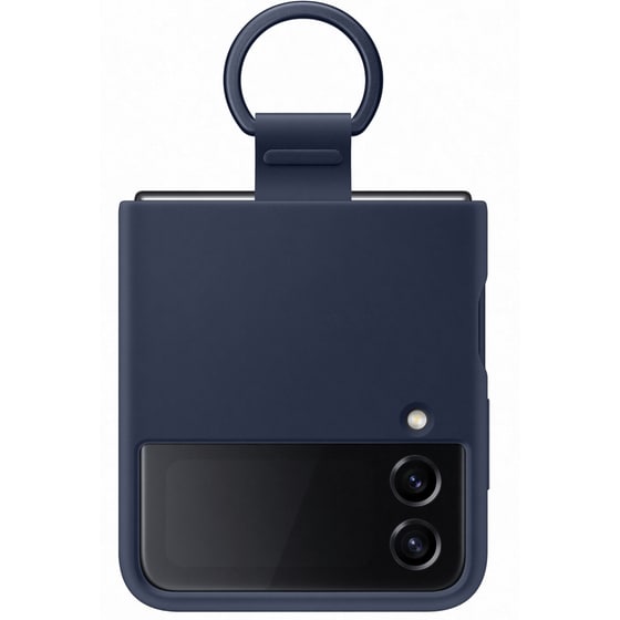 Θήκη Samsung Galaxy Z Flip 4 - Samsung Silicone Cover with Ring - Blue image 4