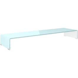 Έπιπλο Τηλεόρασης VidaxL Γυάλινο 110x30x13cm - Λευκό