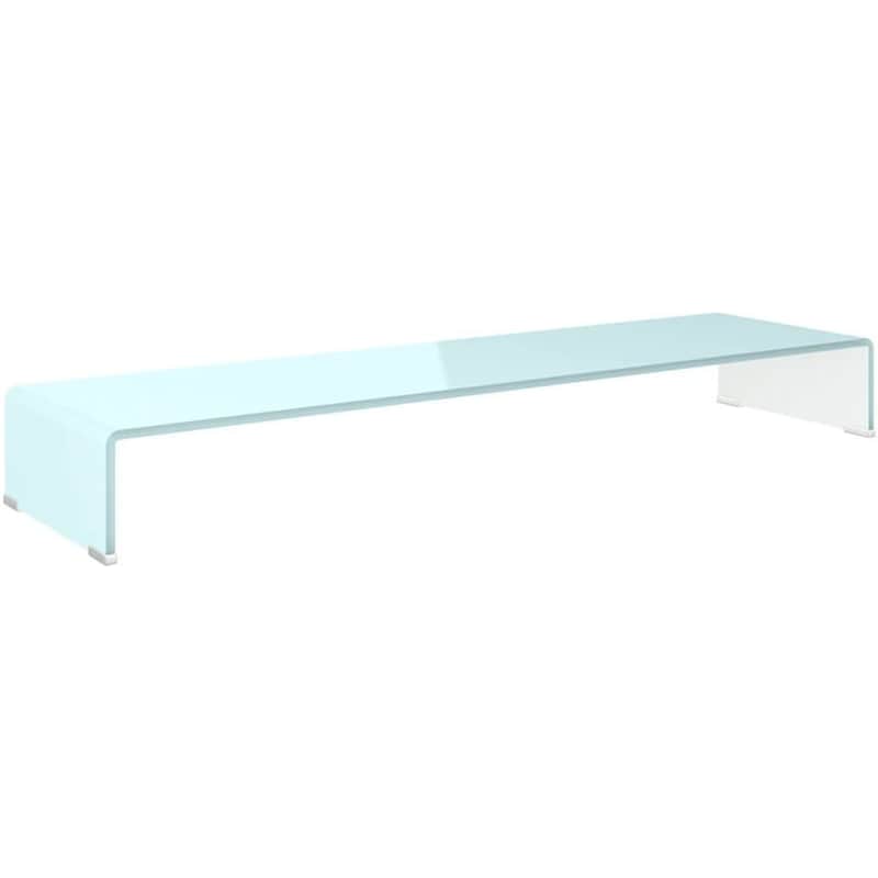 Έπιπλο Τηλεόρασης VidaxL Γυάλινο 110x30x13cm - Λευκό