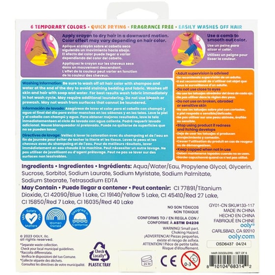 Κηρομπογιές Μαλλιών Ooly (6 Τεμάχια) image 7