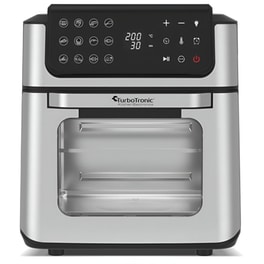 TURBOTRONIC TT-AFO12W με Πόρτα 1800 W 12 L Ασημί Φριτέζα - Φουρνάκι Αέρος