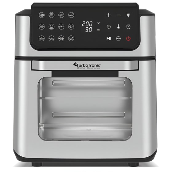 TURBOTRONIC TT-AFO12W με Πόρτα 1800 W 12 L Ασημί Φριτέζα - Φουρνάκι Αέρος image 0