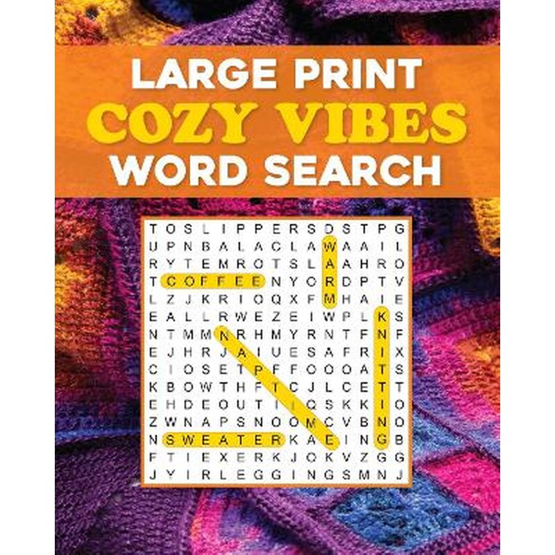 Large Print Cozy Vibes Word Search