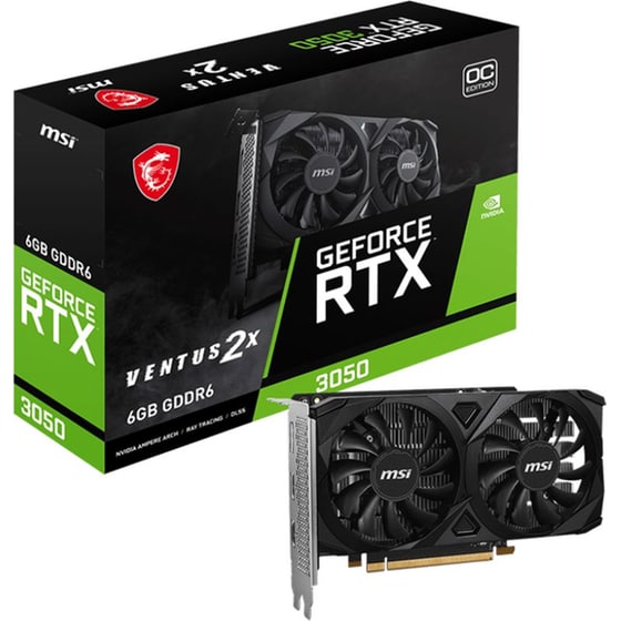 Κάρτα Γραφικών MSI GeForce RTX 3050 VENTUS 2X E 6GΒ OC image 0