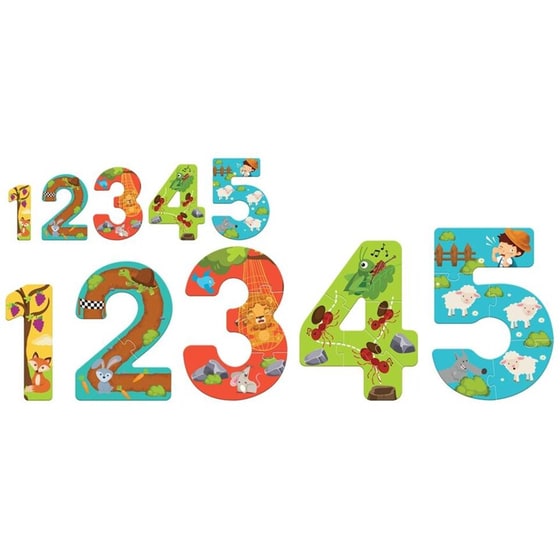 Παιδικό Παζλ Luna Αριθμοί 1-5 Με Τους Μύθους Αίσωπου (15 Κομμάτια) image 1