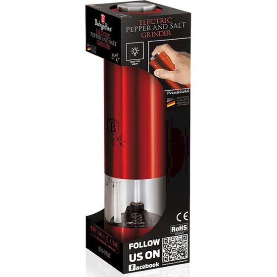 Berlinger Haus Ηλεκτρικός Μύλος με Κεραμικό Μύλο Burgundy Metallic με LED Φως image 4