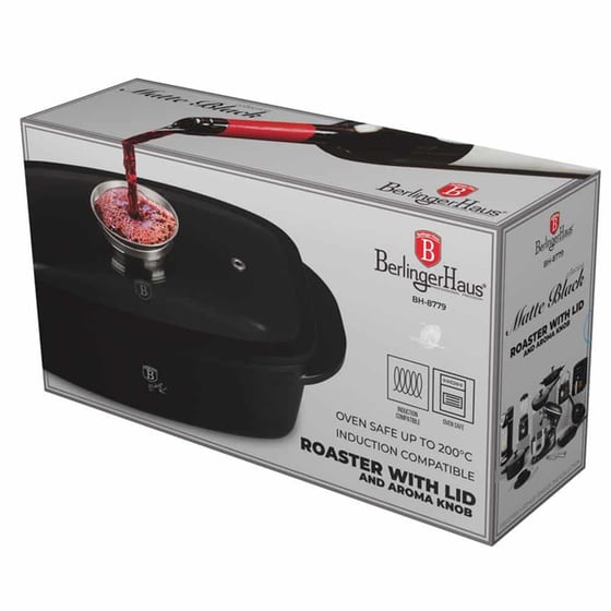 BERLINGER HAUS BH-8779 Μαντεμένια Γάστρα 32 cm 6 L Μαύρο image 9