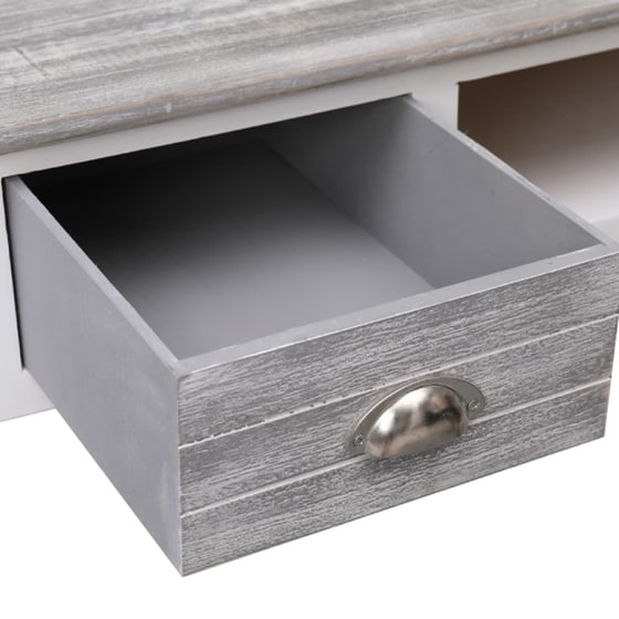 Γραφείο Μελέτης VidaXL από Ξύλο 110x45cm - Λευκό/Γκρι image 4