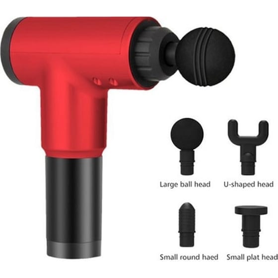 Συσκευή Μασάζ Muscle Massager Fascial Gun Red Black image 0