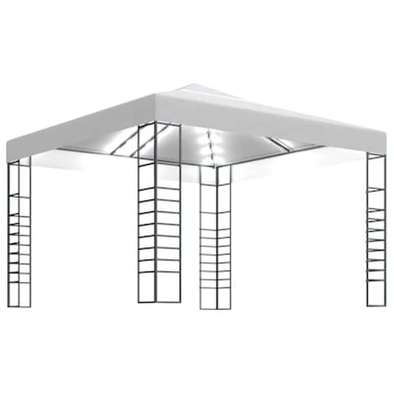 VIDAXL Κιόσκι Vidaxl Αλουμίνιο με Φώτα 400x300cm - Λευκό