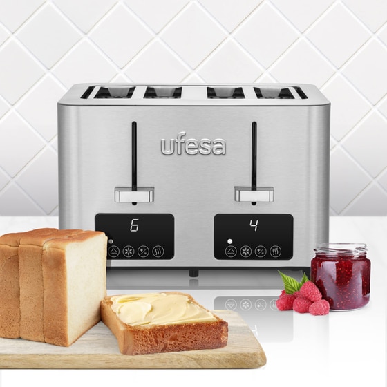Φρυγανιέρα UFESA Quartet Deluxe 4 Θέσεων 1500W Inox image 2