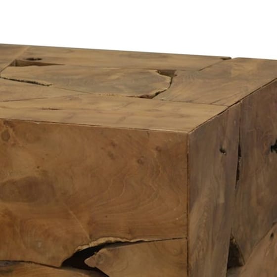Τραπεζάκι Σαλονιού VidaXL από Αληθινό Ξύλο Teak 50x50x35cm - Καφέ image 5