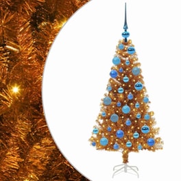 Vidaxl Χριστουγεννιάτικο Δέντρο Χρυσό 120 Cm Pet