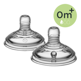 Tommee Tippee Θηλές Σιλικόνης Closer To Nature - Μεταβλητής Ροής Με Κοπή Σε Σχήμα Χ 0m+