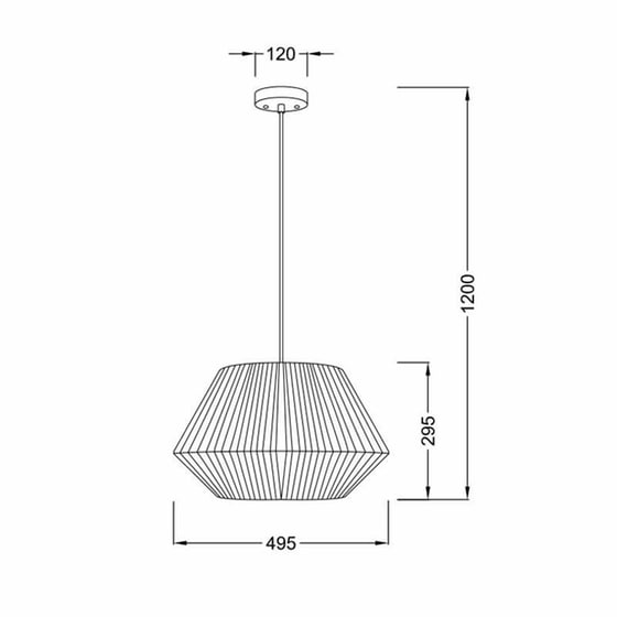 Φωτιστικό Οροφής Μονόφωτο Aca Peru V36320 Υφασμάτινο - Λευκό image 2