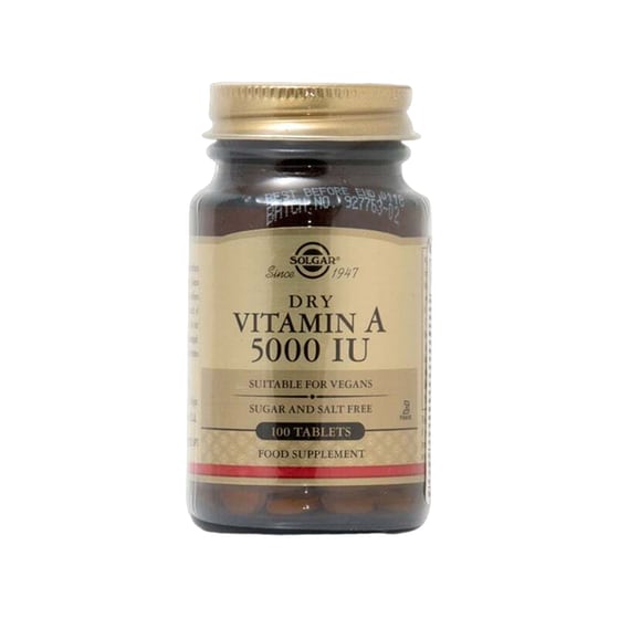 Solgar Vitamin A 5000IU - 100 ταμπλέτες image 0