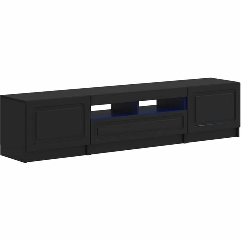 Έπιπλο Τηλεόρασης VidaXL UTRECHT με LED 3 τμχ 179 x 35 x 40 cm - Μαύρο