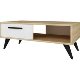 Τραπεζάκι Σαλονιού 24Mall Melisa Sapphire από Μοριοσανίδα 45x90x35 cm - Λευκό