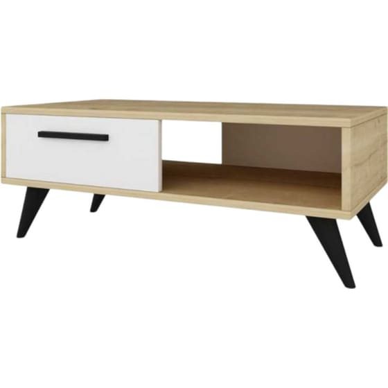 Τραπεζάκι Σαλονιού 24Mall Melisa Sapphire από Μοριοσανίδα 45x90x35 cm - Λευκό image 0