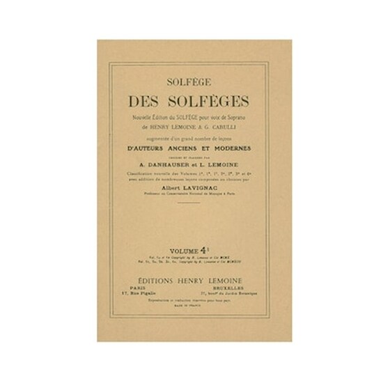 Solfege Des Solfeges, Vol.4b image 1