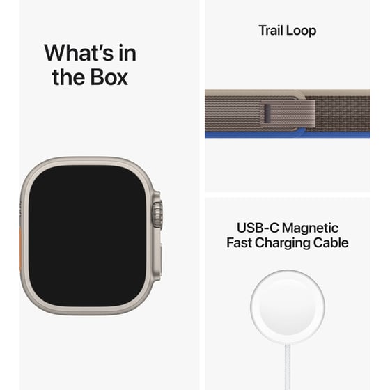 Apple Watch Ultra Titanium 49mm GPS + Cellular - Blue/Gray Trail Loop S/M image 7