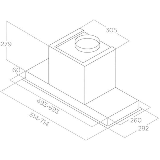 ELICA HIDDEN ADVANCE IX/A/72 72 cm Inox Μηχανισμός Απορρόφησης image 4