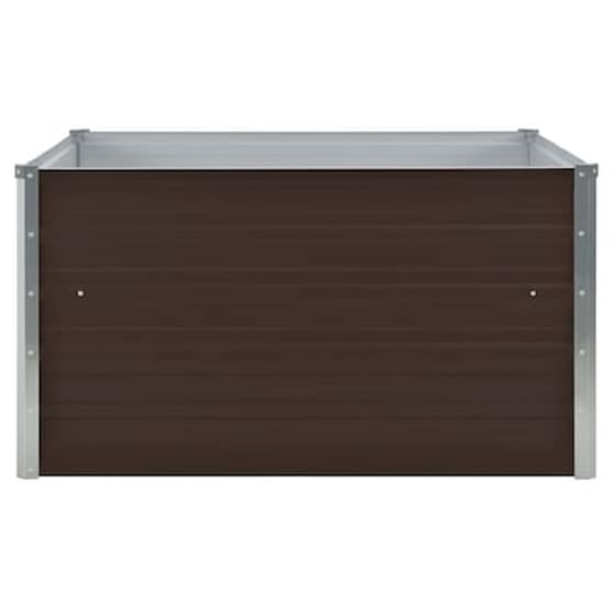 Vidaxl Ζαρντινιέρα Ψηλή Καφέ 100 X 100 X 45 Εκ. Γαλβανισμένος Χάλυβας image 4