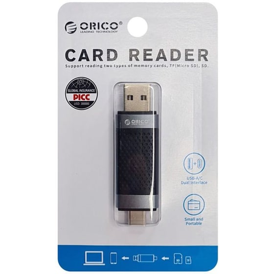 Orico Card Reader Cd2d-ac3 Για Sd Και Micro Sd, Usb-c Και Usb 3.0, Μαύρο image 4
