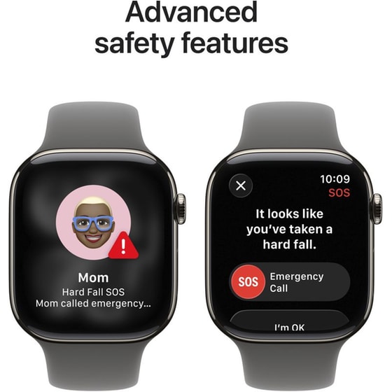 Apple Watch Series 11 GPS + Cellular 46mm Natural Titanium Case with Stone Grey Sport Band - M/L image 5