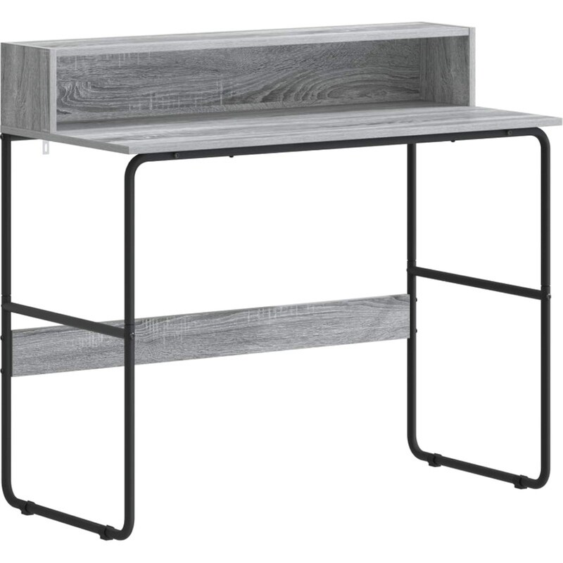 Γραφείο VidaXL με Αποθηκευτικό Χώρο 100x50x91 cm - Γκρι Sonoma