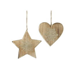 Χριστουγεννιάτικα Στολίδια Heaven Sends Κρεμαστά Ξύλινα Ffx1346 (1 Τεμάχιο)