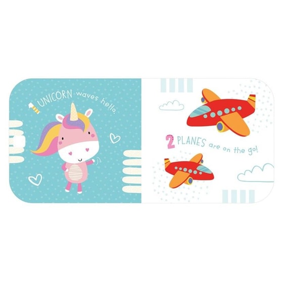 Sensory snuggables - Unicorn puppet soft book image 2