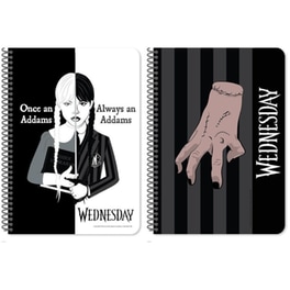 Τετραδιo Σπιράλ Διακάκης 2 Θεμάτων Wednesday 60 Φύλλων (1 Τεμάχιο)