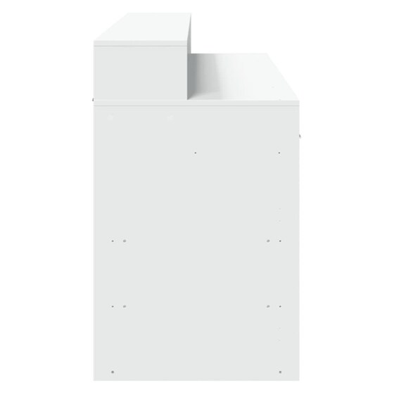 Γραφείο VidaXL με LED από Επεξεργασμένο Ξύλο 140x55x91 cm - Λευκό image 7