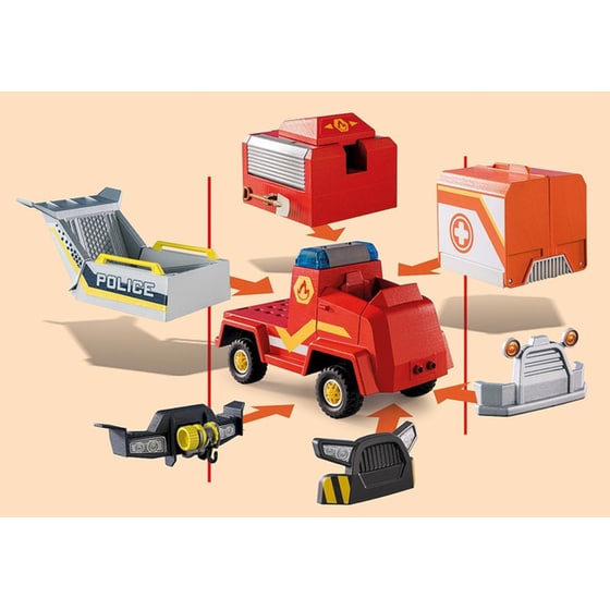 PLAYMOBIL® Duck on Call Όχημα Πυροσβεστικής με κανόνι νερού (70914) image 4