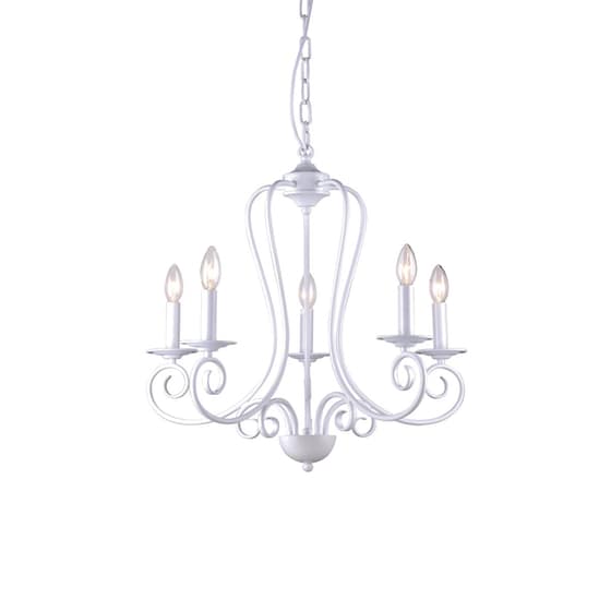 Πολυέλαιος Οροφής Homelighting Laro 77-3658 Μεταλλικός 54x54x55 cm - Λευκός image 0