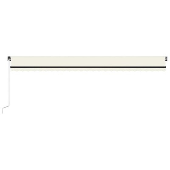 Τέντα Vidaxl Συρόμενη Χειροκίνητη με LED 600x350cm - Κρεμ image 4