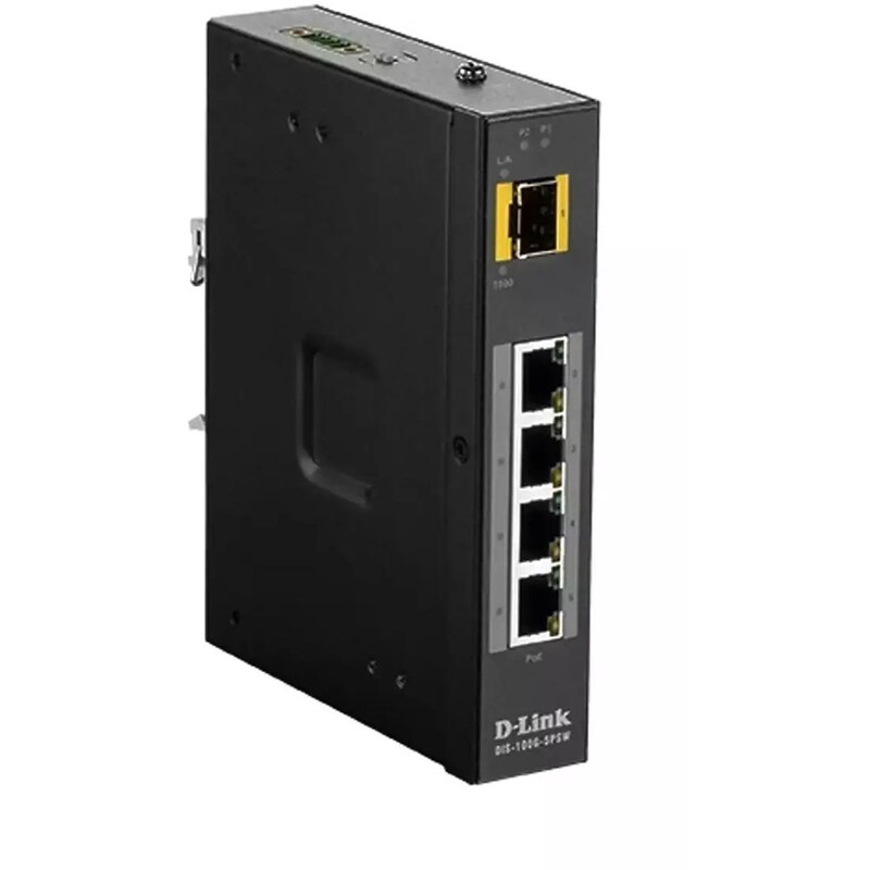 DLINK D-Link DIS-100G-5PSW Network Switch Unmanaged L2 Industrial Gigabit PoE 5-Port