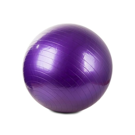 Φουσκωτή Μπάλα Γυμναστικής Για Yoga Και Pilates Διαμέτρου 65cm Μαζί Με Τρόμπα, Σε Μωβ Χρώμα image 1