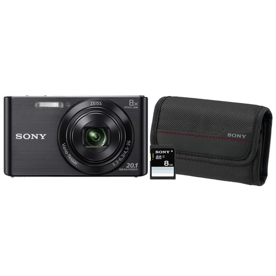 Compact Sony DSC-W830 & 8GB SD κάρτα & Θήκη - Μαύρο image 0