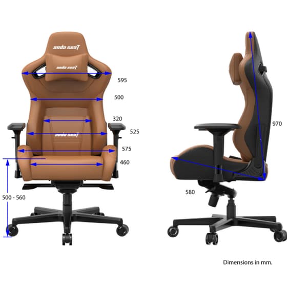 Καρέκλα Gaming Anda Seat AD12XL Kaiser II από Τεχνητό Δέρμα - Καφέ image 4