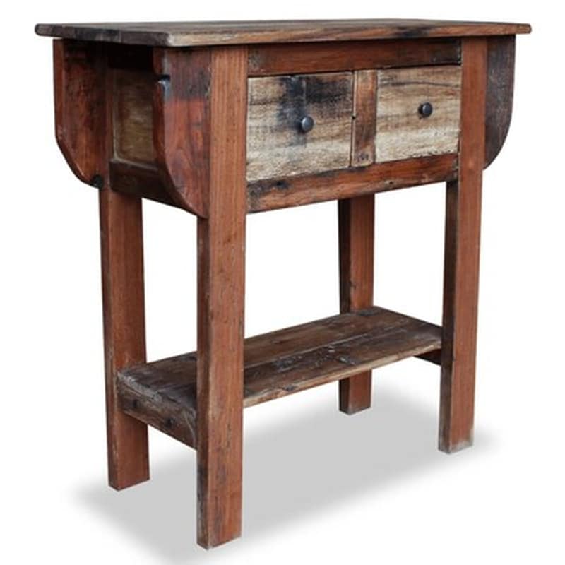 Τραπέζι Κονσόλα Vidaxl από Μασίφ Ανακυκλωμένο Ξύλο 80x35x80cm - Καφέ VIDAXL