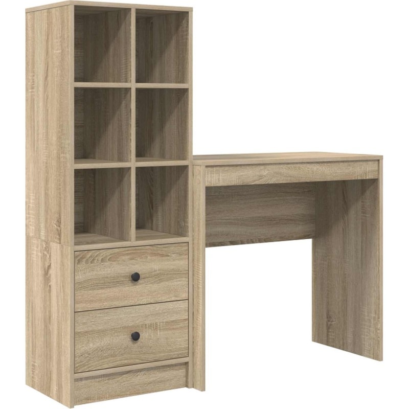 Γραφείο VidaXL 125,5x40x127 cm - Sonoma Δρυς (2 τεμ.)
