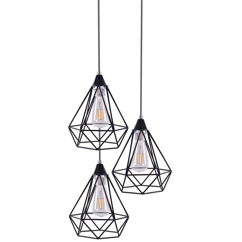 Φωτιστικό Οροφής Τρίφωτο Homelighting Mila 77-4347 Μεταλλικό - Μαύρο