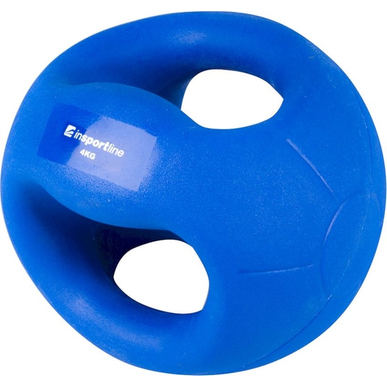 Μπάλα Medicine με Λαβές InSPORTline INS-13488 4 kg από Καουτσούκ - Μπλε image 0