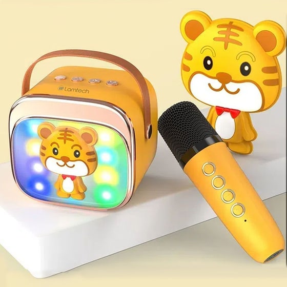 Party Speaker Lamtech BT5,4 Kids με Karaoke Rgb - Κίτρινο image 4