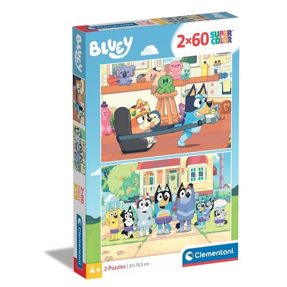 Παιδικό Παζλ Clementoni Super Color Bluey (2x60 Κομμάτια) image 0