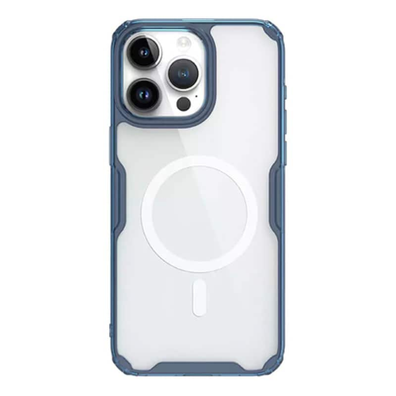 NILLKIN Nillkin Θήκη Nature Pro Magnetic Για Iphone 15 Pro, Διάφανη-μπλε