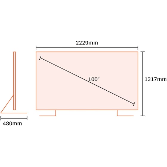 Hisense Mini-LED 100" 4K Smart Τηλεόραση 100U7SE image 1