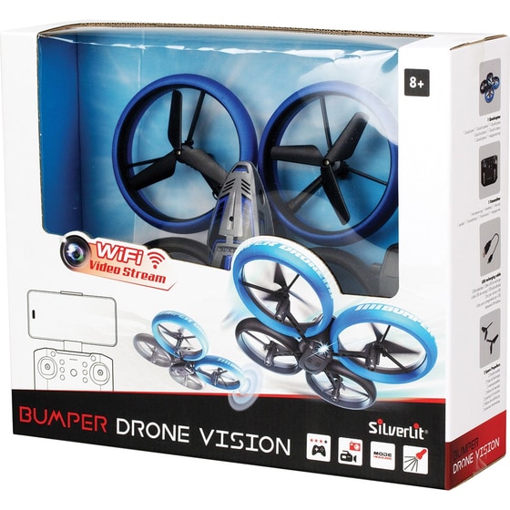 Τηλεκατευθυνόμενο Drone Silverlit Flybotic Bumper Drone - Μπλε image 7